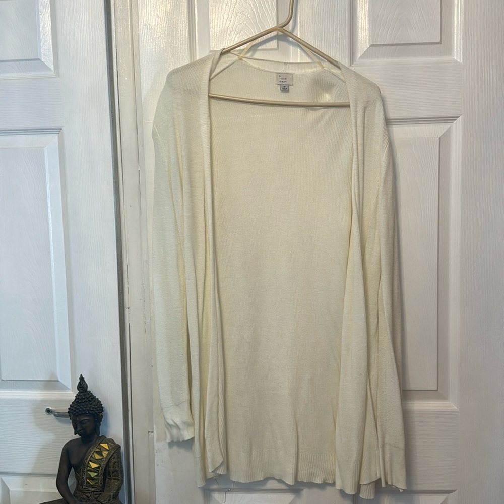 Cream Long Sleeve Cardigan